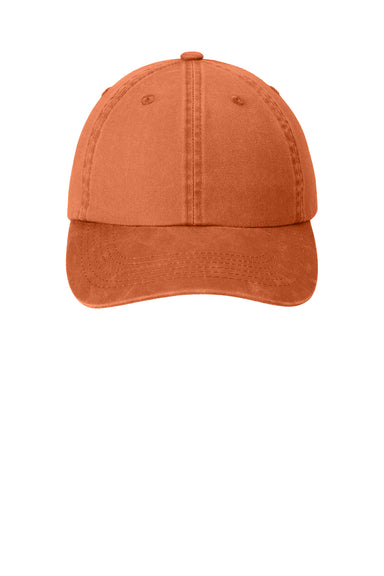 Port Authority PWU Adjustable Hat Cooked Carrot Orange Flat Front