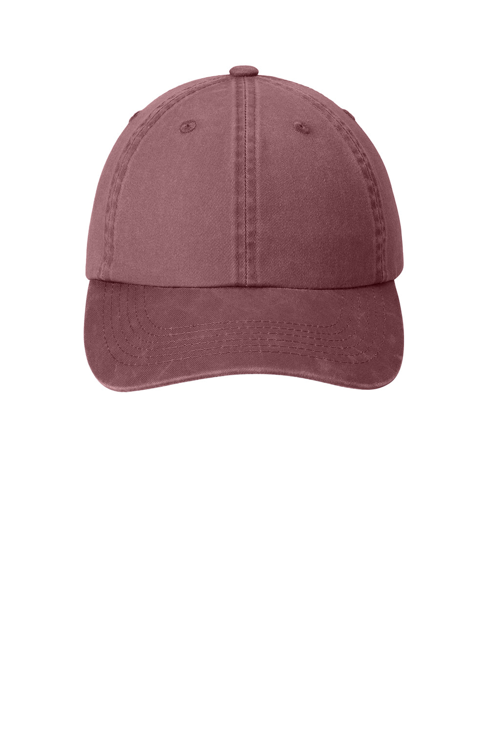 Port Authority PWU Adjustable Hat Maroon Flat Front