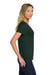 Hanes S04V Womens Nano-T Short Sleeve V-Neck T-Shirt Deep Forest Green Model Side