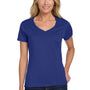 Hanes Womens Nano-T Short Sleeve V-Neck T-Shirt - Deep Royal Blue