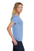 Hanes S04V Womens Nano-T Short Sleeve V-Neck T-Shirt Light Blue Model Side