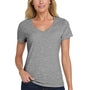 Hanes Womens Nano-T Short Sleeve V-Neck T-Shirt - Light Steel Grey