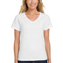 Hanes Womens Nano-T Short Sleeve V-Neck T-Shirt - White