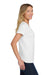 Hanes S04V Womens Nano-T Short Sleeve V-Neck T-Shirt White Model Side