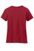 Hanes S04V Womens Nano-T Short Sleeve V-Neck T-Shirt Deep Red Flat Back