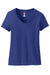 Hanes S04V Womens Nano-T Short Sleeve V-Neck T-Shirt Deep Royal Blue Flat Front