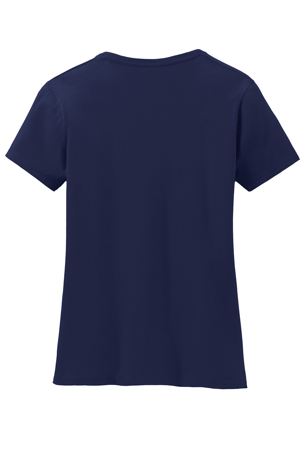 Hanes S04V Womens Nano-T Short Sleeve V-Neck T-Shirt Navy Blue Flat Back