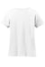 Hanes S04V Womens Nano-T Short Sleeve V-Neck T-Shirt White Flat Back