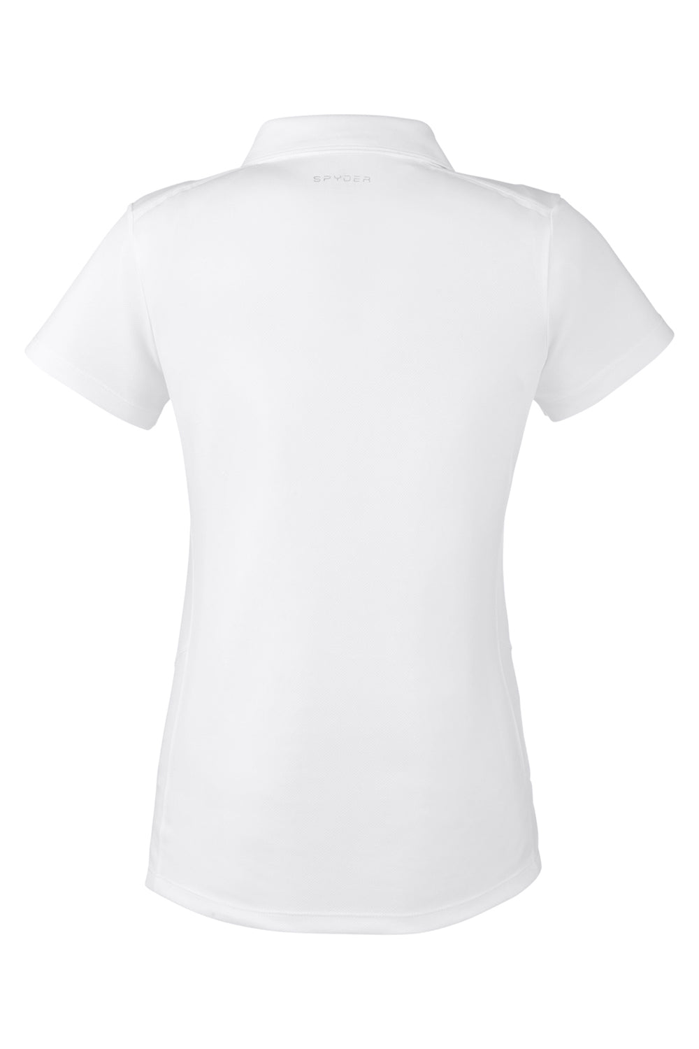 Spyder S16519 Womens Freestyle Short Sleeve Polo Shirt White Flat Back