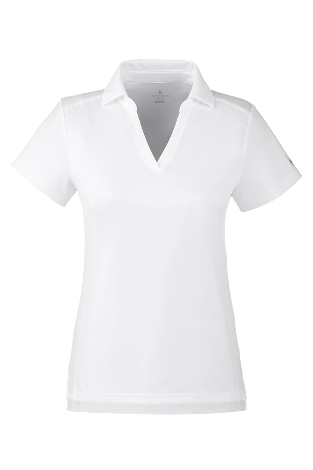 Spyder S16519 Womens Freestyle Short Sleeve Polo Shirt White Flat Front