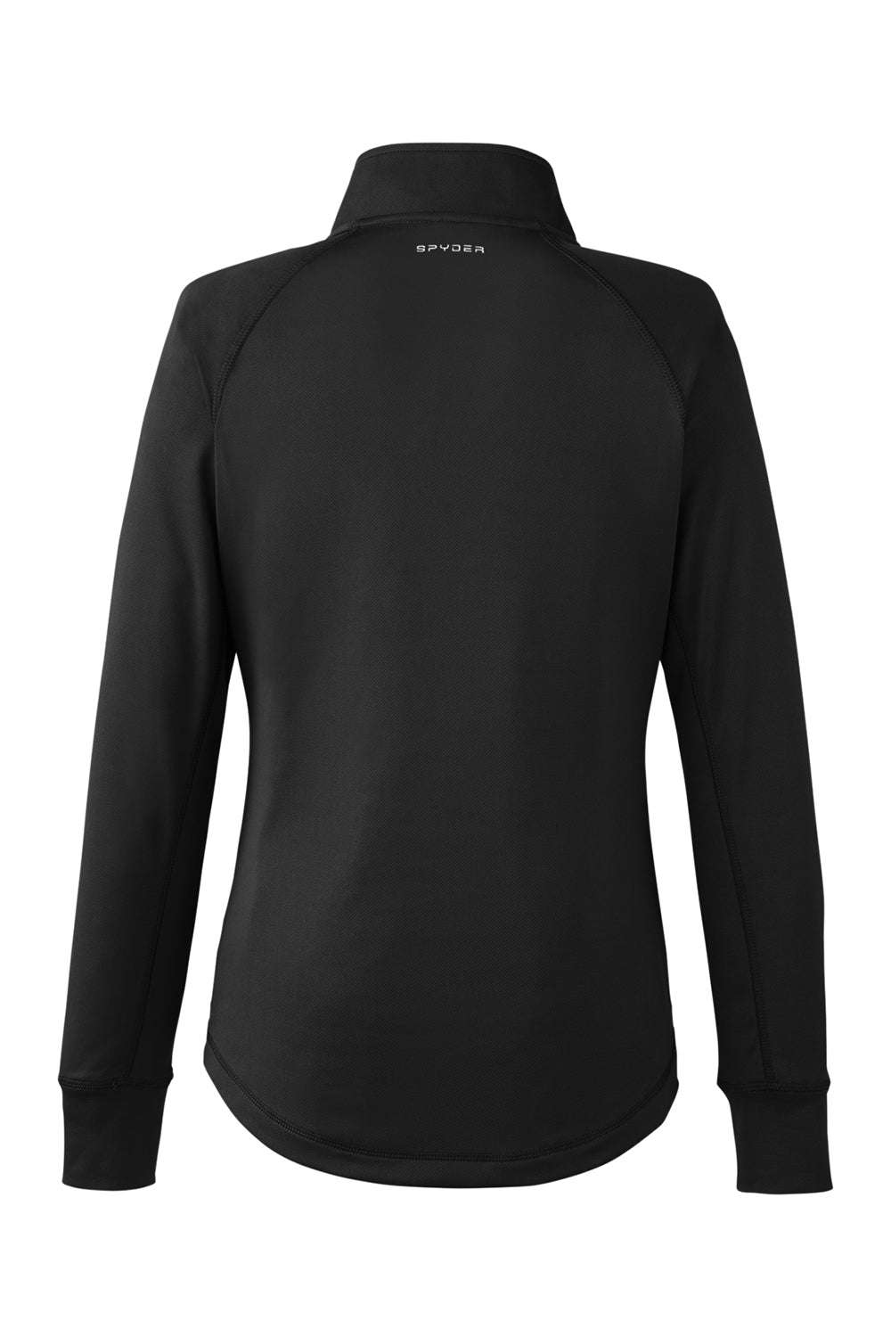 Spyder S16798 Womens Freestyle 1/4 Zip Sweatshirt Black Flat Back