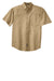 Port Authority S500T Mens Short Sleeve Button Down Shirt w/ Pocket Khaki Flat Front