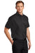 Port Authority S508/TLS508 Mens Easy Care Wrinkle Resistant Short Sleeve Button Down Shirt w/ Pocket Black Model 3q