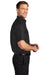 Port Authority S508/TLS508 Mens Easy Care Wrinkle Resistant Short Sleeve Button Down Shirt w/ Pocket Black Model Side