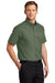 Port Authority S508/TLS508 Mens Easy Care Wrinkle Resistant Short Sleeve Button Down Shirt w/ Pocket Clover Green Model 3q