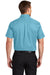 Port Authority S508/TLS508 Mens Easy Care Wrinkle Resistant Short Sleeve Button Down Shirt w/ Pocket Maui Blue Model Back