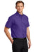 Port Authority S508/TLS508 Mens Easy Care Wrinkle Resistant Short Sleeve Button Down Shirt w/ Pocket Purple Model 3q