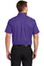 Port Authority S508/TLS508 Mens Easy Care Wrinkle Resistant Short Sleeve Button Down Shirt w/ Pocket Purple Model Back