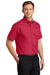 Port Authority S508/TLS508 Mens Easy Care Wrinkle Resistant Short Sleeve Button Down Shirt w/ Pocket Red Model 3q