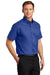 Port Authority S508/TLS508 Mens Easy Care Wrinkle Resistant Short Sleeve Button Down Shirt w/ Pocket Royal Blue Model 3q