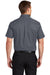 Port Authority S508/TLS508 Mens Easy Care Wrinkle Resistant Short Sleeve Button Down Shirt w/ Pocket Steel Grey Model Back