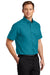 Port Authority S508/TLS508 Mens Easy Care Wrinkle Resistant Short Sleeve Button Down Shirt w/ Pocket Teal Green Model 3q