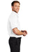 Port Authority S508/TLS508 Mens Easy Care Wrinkle Resistant Short Sleeve Button Down Shirt w/ Pocket White Model Side