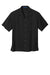 Port Authority S535 Mens Easy Care Stain Resistant Short Sleeve Button Down Camp Shirt w/ Pocket Black Flat Front