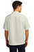 Port Authority S535 Mens Easy Care Stain Resistant Short Sleeve Button Down Camp Shirt w/ Pocket Ivory Model Back