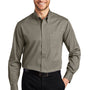 Port Authority Mens Long Sleeve Button Down Shirt w/ Pocket - Khaki