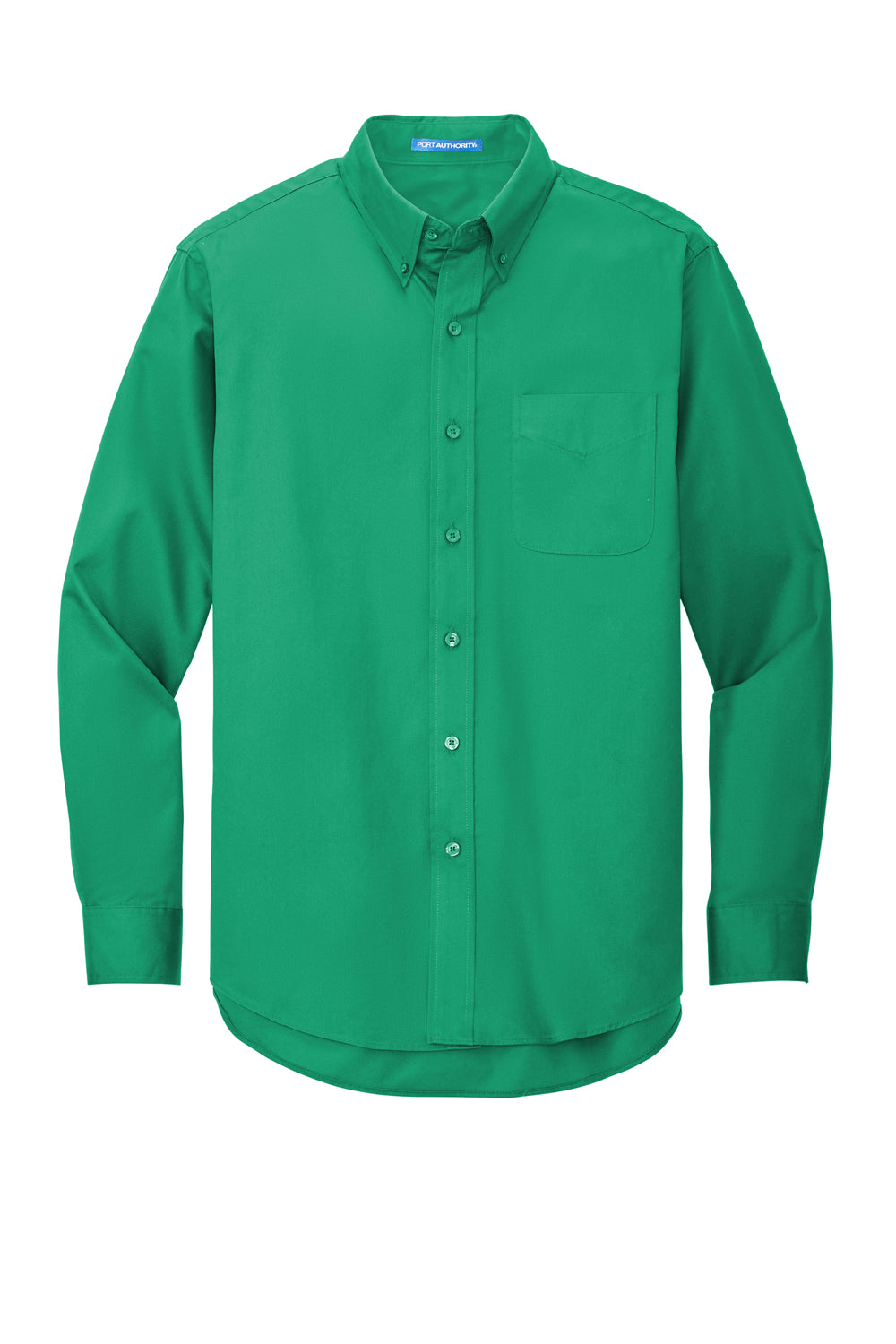 Port Authority S608/TLS608/S608ES Mens Court Green Easy Care Wrinkle  Resistant Long Sleeve Button Down Shirt w/ Pocket — BigTopShirtShop.com