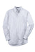 Port Authority S639 Mens Easy Care Wrinkle Resistant Long Sleeve Button Down Shirt w/ Pocket White Flat Front