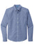 Port Authority S651 Mens SuperPro Wrinkle Resistant Long Sleeve Button Down Shirt w/ Pocket Navy Blue Flat Front