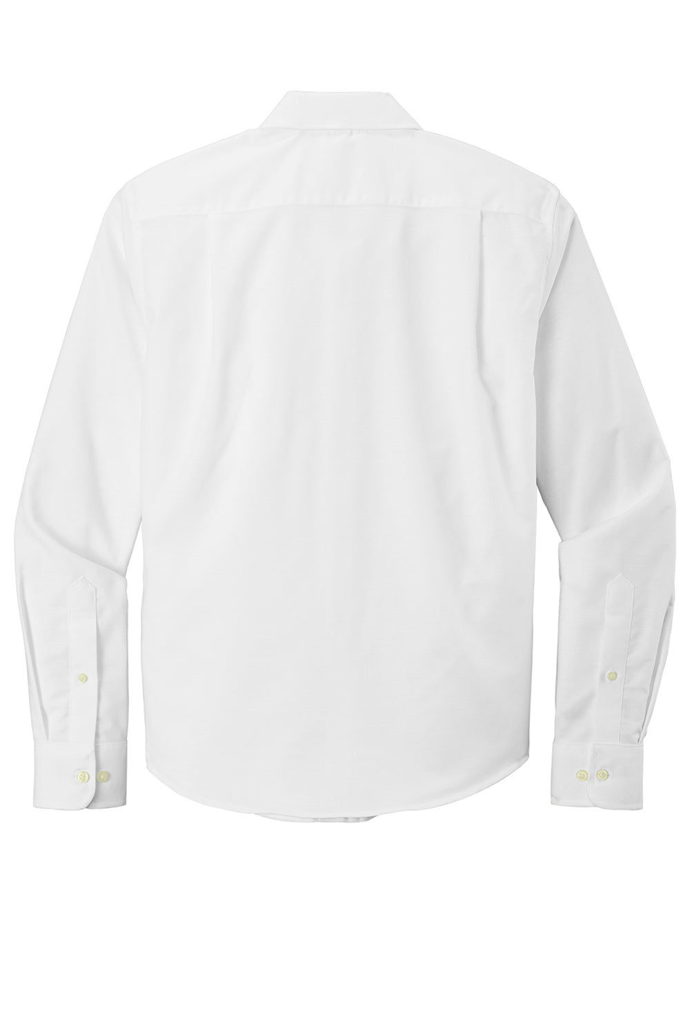 Port Authority S651 Mens SuperPro Wrinkle Resistant Long Sleeve Button Down Shirt w/ Pocket White Flat Back