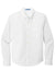 Port Authority S651 Mens SuperPro Wrinkle Resistant Long Sleeve Button Down Shirt w/ Pocket White Flat Front