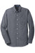 Port Authority S658/TS658 Mens SuperPro Oxford Wrinkle Resistant Long Sleeve Button Down Shirt w/ Pocket Black Flat Front