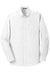 Port Authority S658/TS658 Mens SuperPro Oxford Wrinkle Resistant Long Sleeve Button Down Shirt w/ Pocket White Flat Front