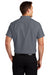 Port Authority S659 Mens SuperPro Oxford Wrinkle Resistant Short Sleeve Button Down Shirt w/ Pocket Black Model Back