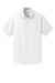 Port Authority S659 Mens SuperPro Oxford Wrinkle Resistant Short Sleeve Button Down Shirt w/ Pocket White Flat Front