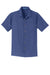 Port Authority S662 Mens Wrinkle Resistant Short Sleeve Button Down Camp Shirt w/ Pocket Royal Blue Flat Front