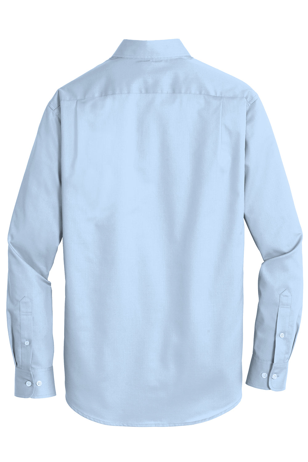 Port Authority S663/TS663 Mens SuperPro Wrinkle Resistant Long Sleeve Button Down Shirt w/ Pocket Cloud Blue Flat Back