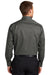 Port Authority S663/TS663 Mens SuperPro Wrinkle Resistant Long Sleeve Button Down Shirt w/ Pocket Sterling Grey Model Back