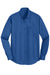 Port Authority S663/TS663 Mens SuperPro Wrinkle Resistant Long Sleeve Button Down Shirt w/ Pocket True Blue Flat Front