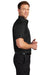 Port Authority S664 Mens SuperPro Wrinkle Resistant Short Sleeve Button Down Shirt w/ Pocket Black Model Side