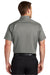 Port Authority S664 Mens SuperPro Wrinkle Resistant Short Sleeve Button Down Shirt w/ Pocket Monument Grey Model Back