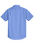 Port Authority S664 Mens SuperPro Wrinkle Resistant Short Sleeve Button Down Shirt w/ Pocket Ultramarine Blue Flat Back