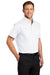 Port Authority S664 Mens SuperPro Wrinkle Resistant Short Sleeve Button Down Shirt w/ Pocket White Model 3q