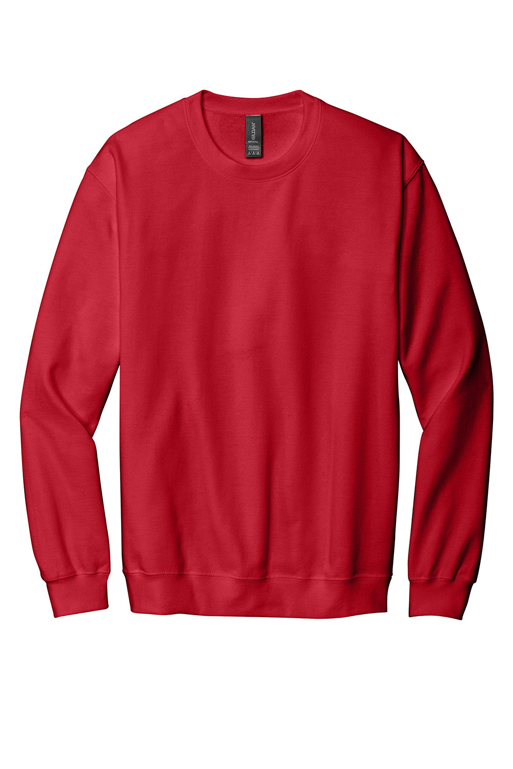 Gildan SF000 Mens Softstyle Crewneck Sweatshirt Red Flat Front