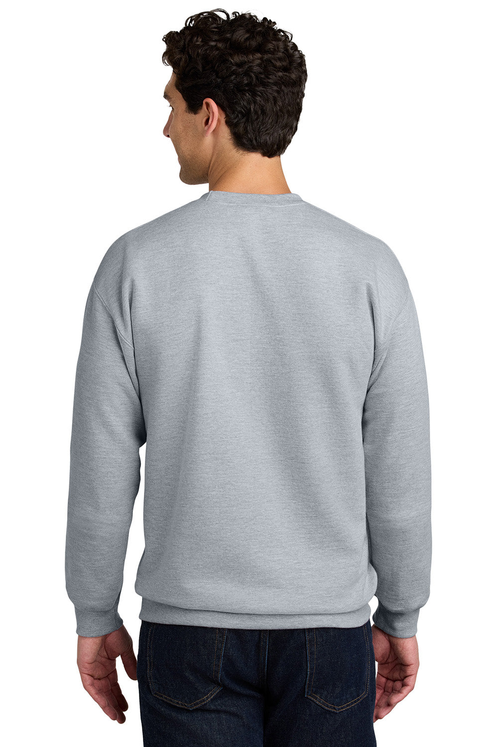 Gildan SF000 Mens Softstyle Crewneck Sweatshirt Sport Grey Model Back