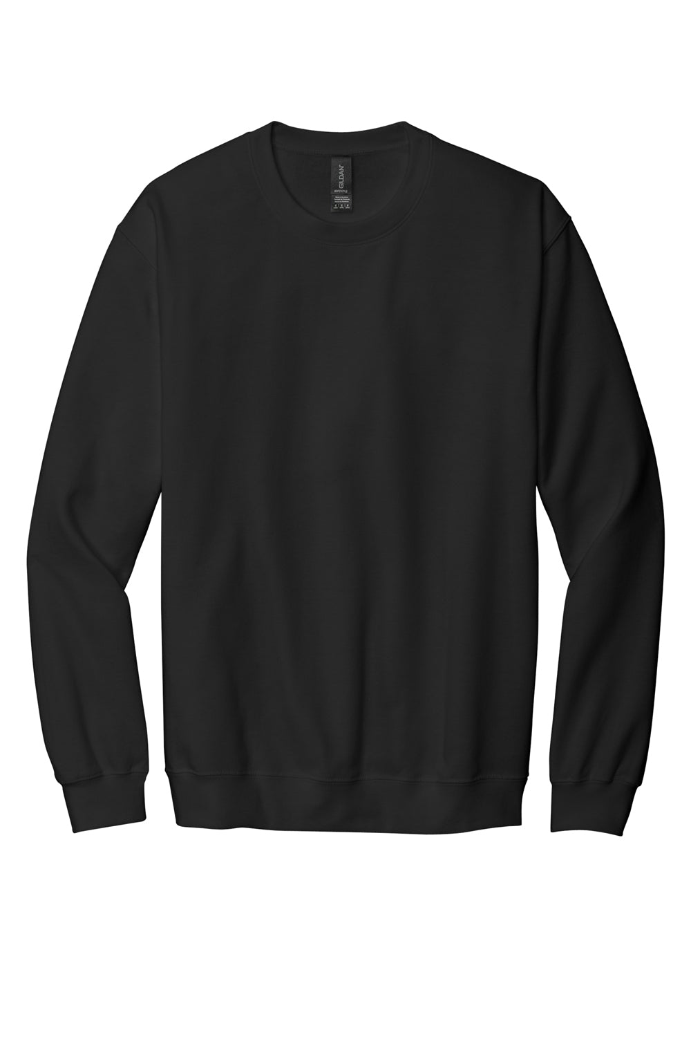 Gildan SF000 Mens Softstyle Crewneck Sweatshirt Black Flat Front